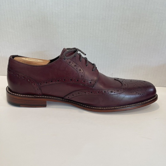 JOSEPH ABBOUD Mens Size 10 Wingtip Oxford Shoes Cherry Brown Leather 40G4R00003 main image 8